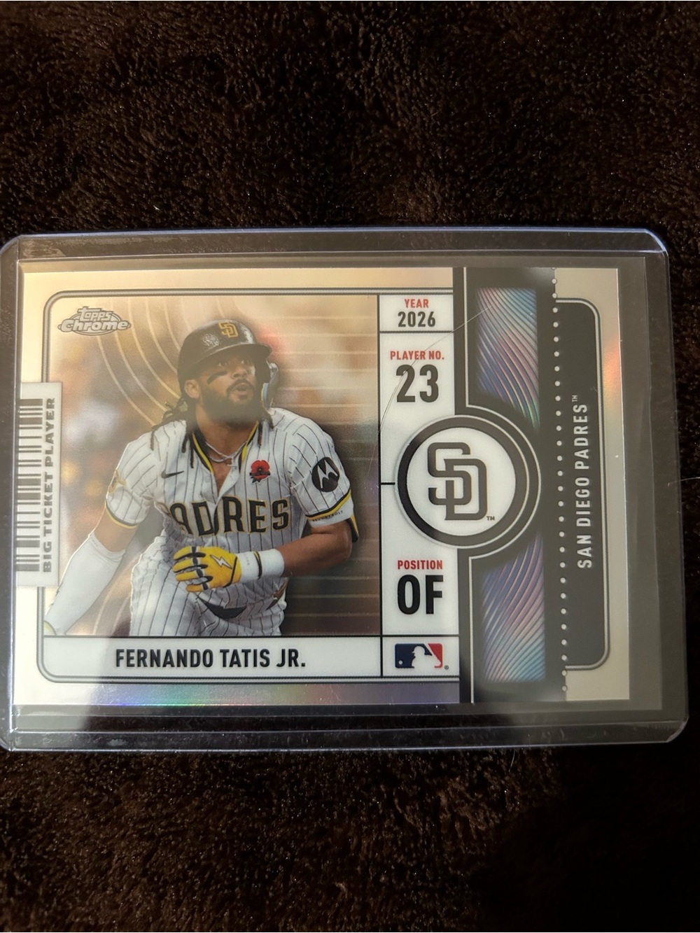 Topps Chrome Fernando Tatis Jr. Baseball Card - White, Black, Gold, Yellow